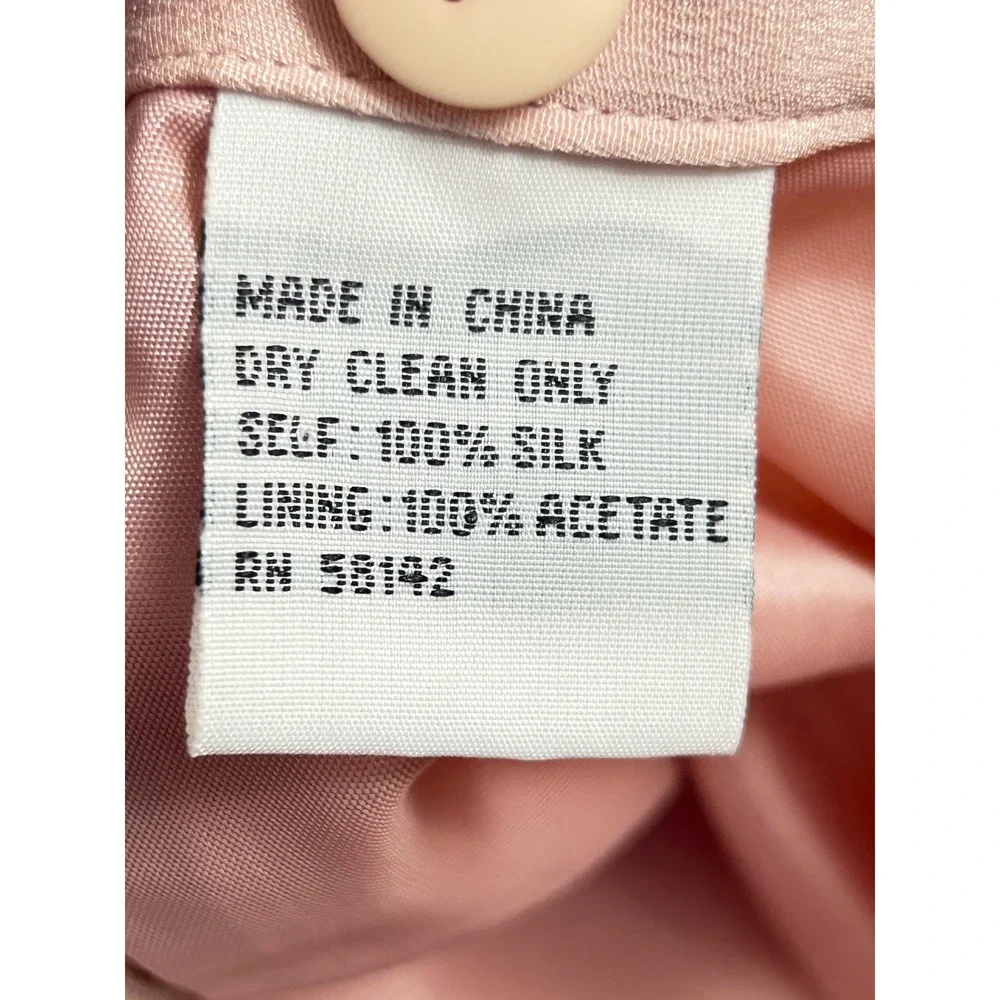 Talbots Skirt Suit Women 4 Pink Silk Professional